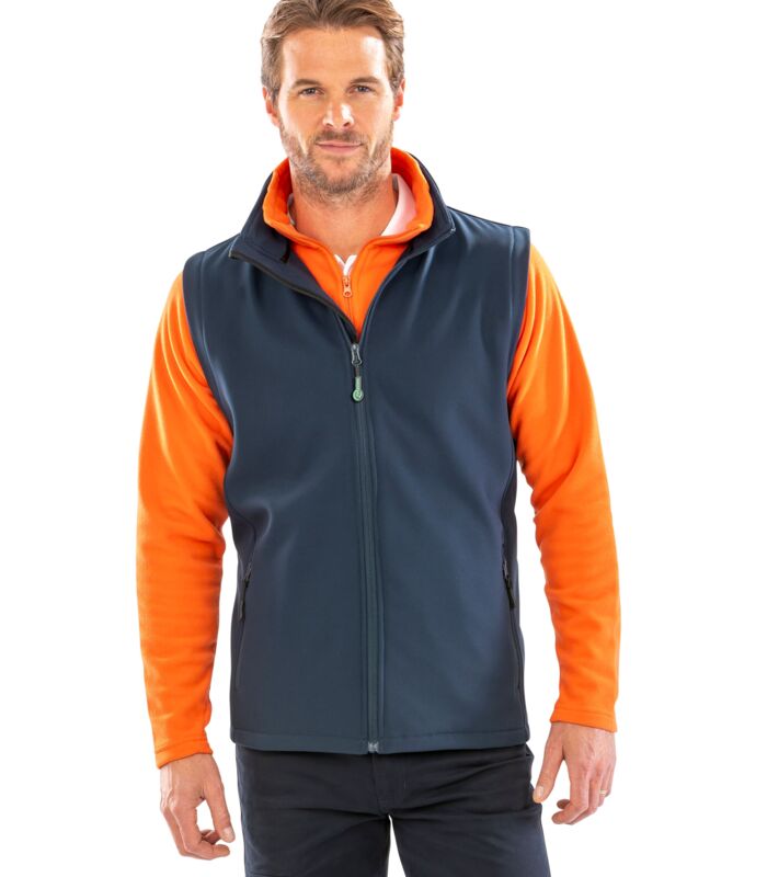 Men's Printable Softshell Bodywarmer with Recycled Fleece Inner Thumbnail