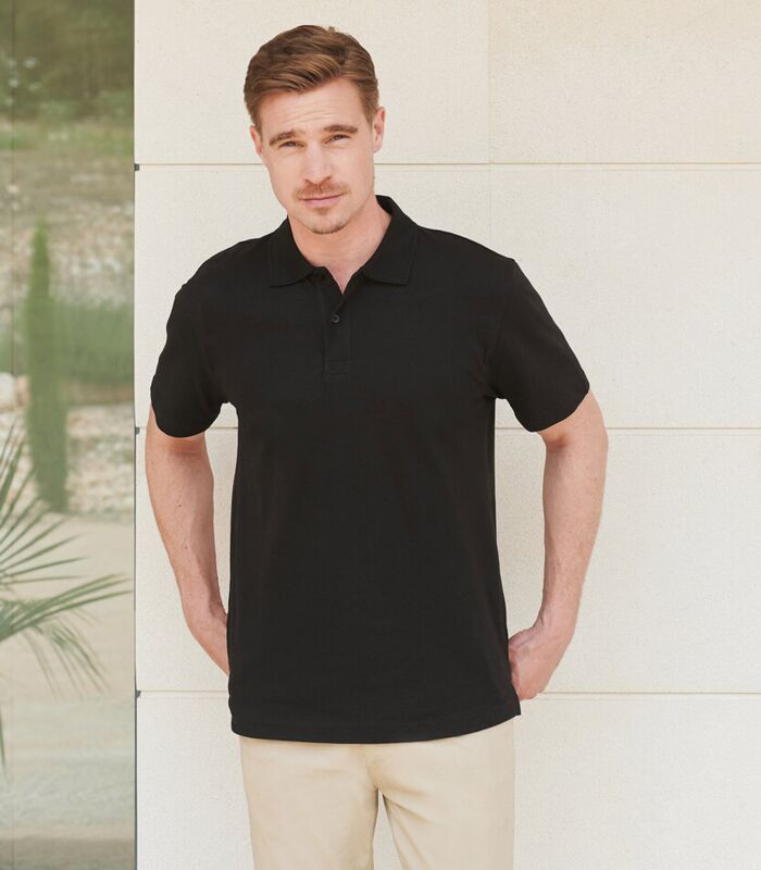 Stretch piqué polo shirt Thumbnail