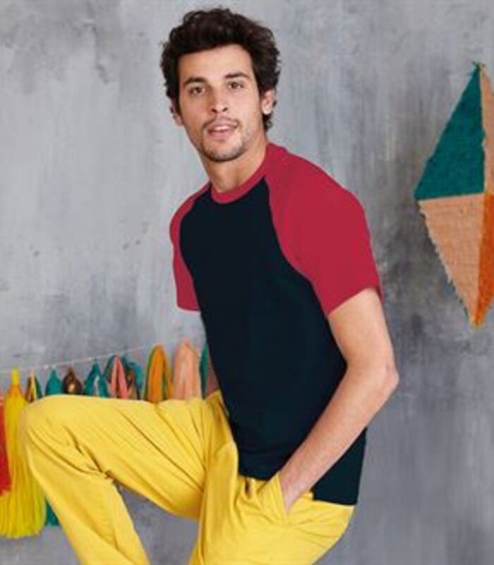 Baseball Short-sleeved two-tone T-shirt Thumbnail