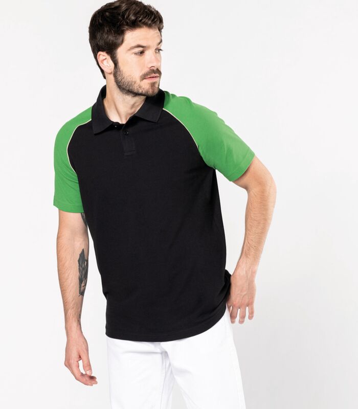Polo baseball contrast polo shirt Thumbnail