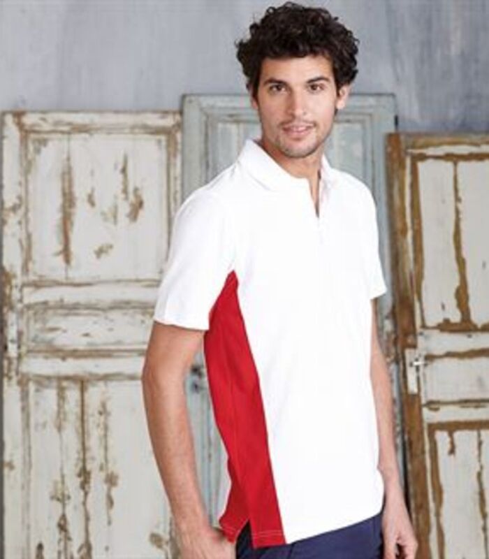 Flags short sleeve bi-colour polo shirt Thumbnail