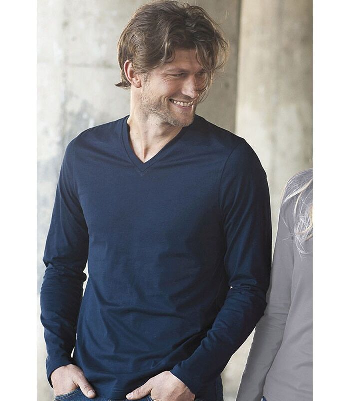 Men's long-sleeved V-neck T-shirt Thumbnail