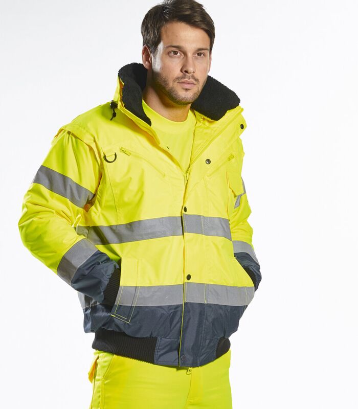 Hi-vis contrast bomber jacket (C465) Thumbnail
