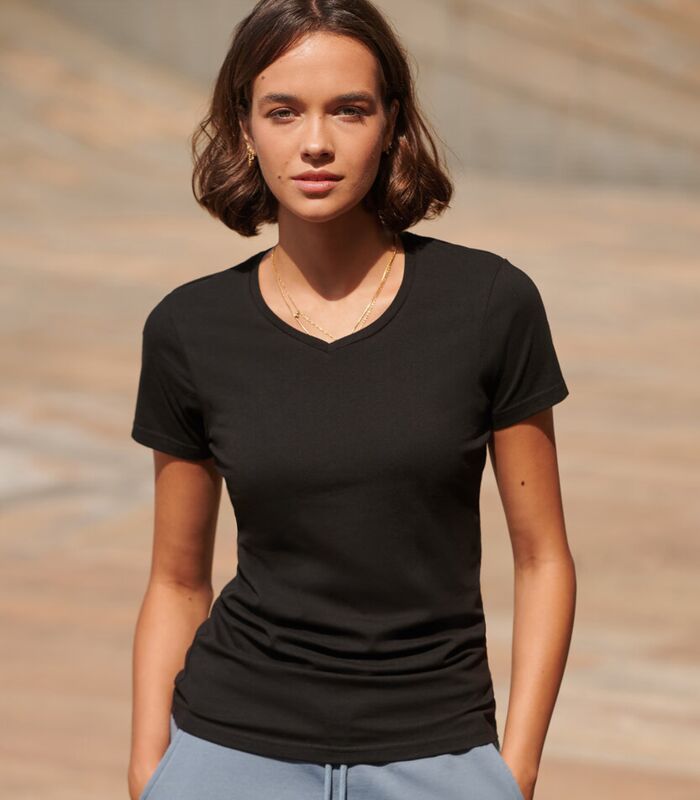 Feel good women's stretch v-neck t-shirt Thumbnail