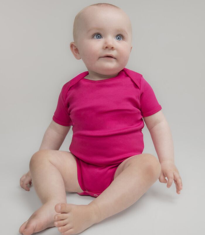 Short-sleeved bodysuit with envelope neck opening Thumbnail