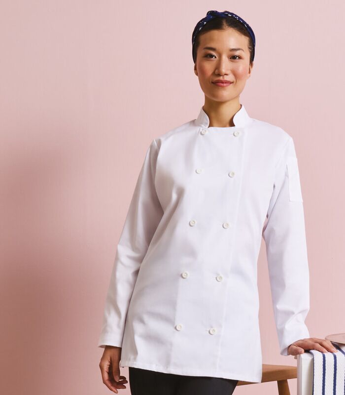 Women's long sleeve chef's jacket Thumbnail