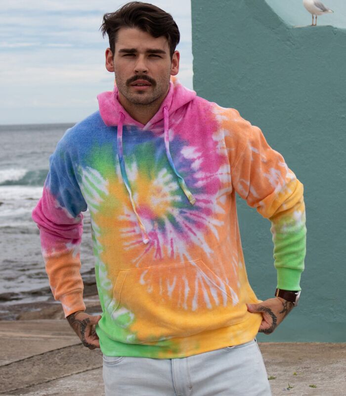 Rainbow tie-dye hoodie Thumbnail