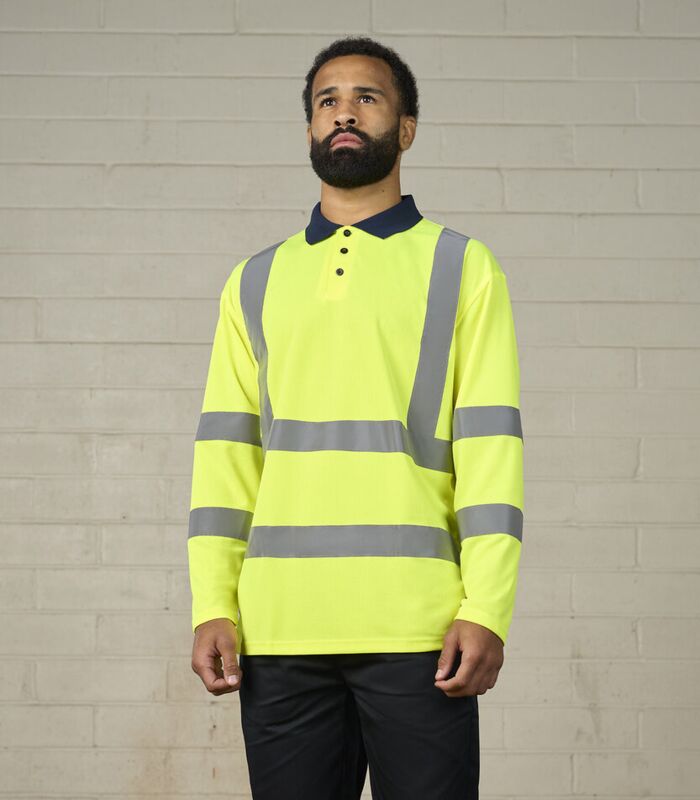 High visibility long sleeve polo Thumbnail