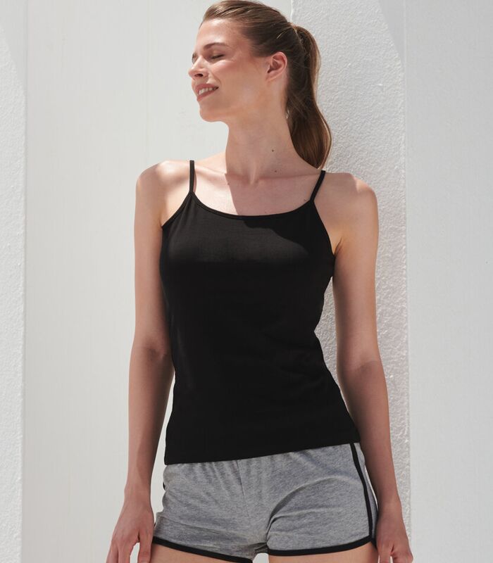 Women's feel-good stretch spaghetti vest Thumbnail