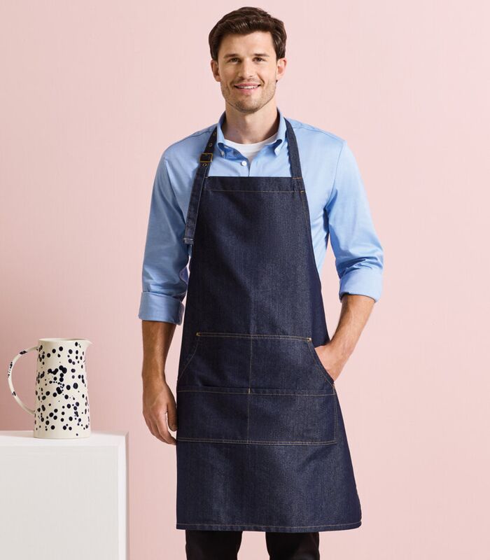 Jeans stitch bib apron Thumbnail