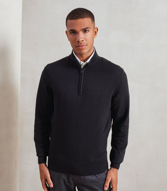 ¼ zip knitted sweater Thumbnail