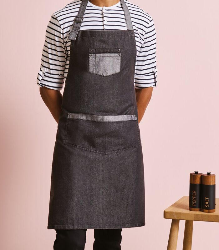 Domain contrast denim bib apron Thumbnail