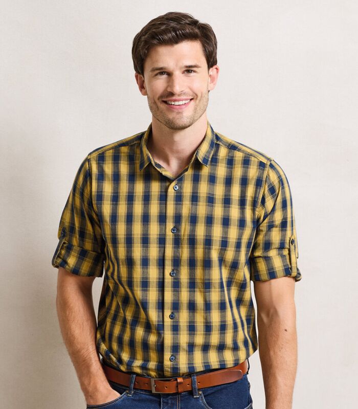 Mulligan check cotton long sleeve shirt Thumbnail