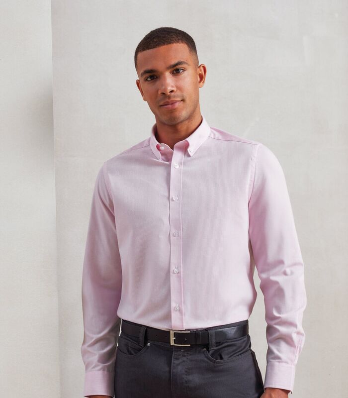 Cotton-rich Oxford stripes shirt Thumbnail