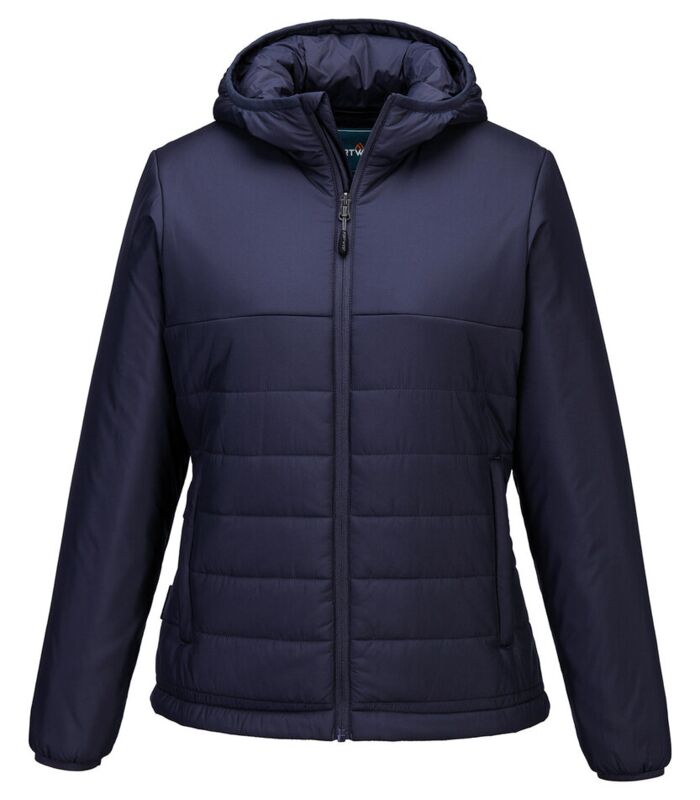 Women’s professional hooded insulated baffle jacket (S613) Thumbnail