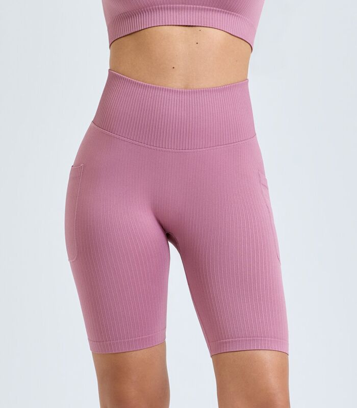 "Women's TriDri® ribbed seamless "3D fit" cycle shorts" Thumbnail