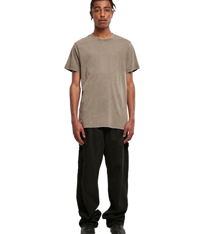 Acid washed round neck tee Thumbnail