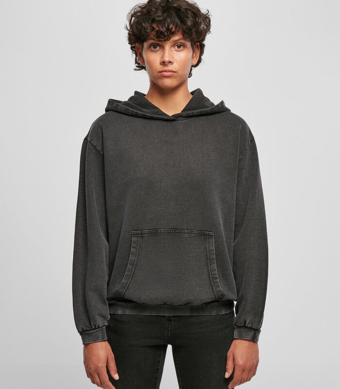 Women's acid washed oversized hoodie Thumbnail