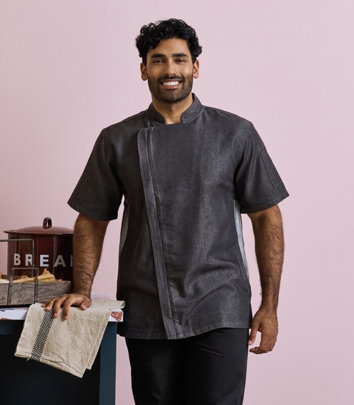 Chef's zip-close short sleeve jacket Thumbnail