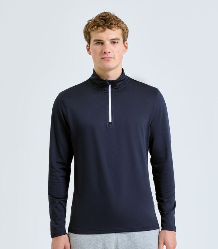 Men's TriDri® recycled long sleeve brushed back ¼ zip Thumbnail