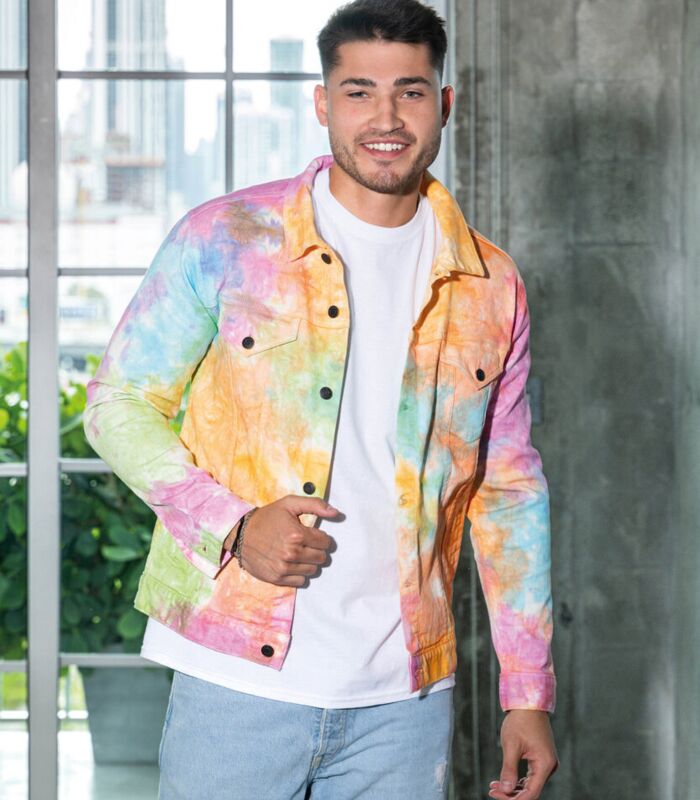 Tie-dye denim jacket Thumbnail