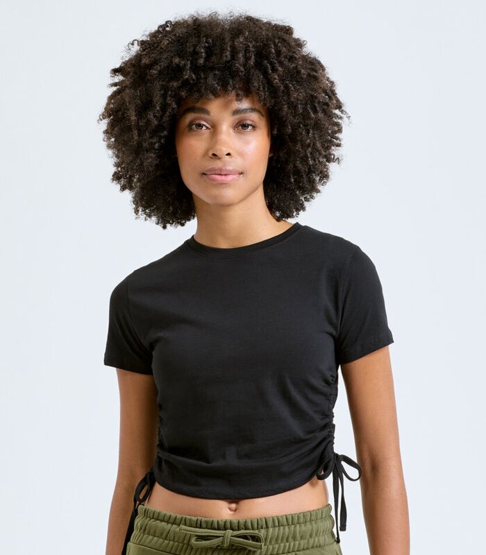 Women's TriDri® ruched crop top Thumbnail