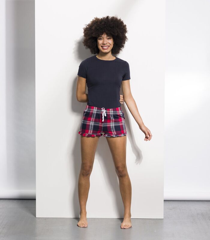 Women's tartan frill shorts Thumbnail